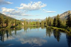 16 Bow River In The Early Morning With Mount Bourgeau Behind From The Bow River Bridge In Banff In Summer.jpg